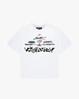 Trapwear Graphic tee – European And American New Racing Letter Printed Oversized Sh