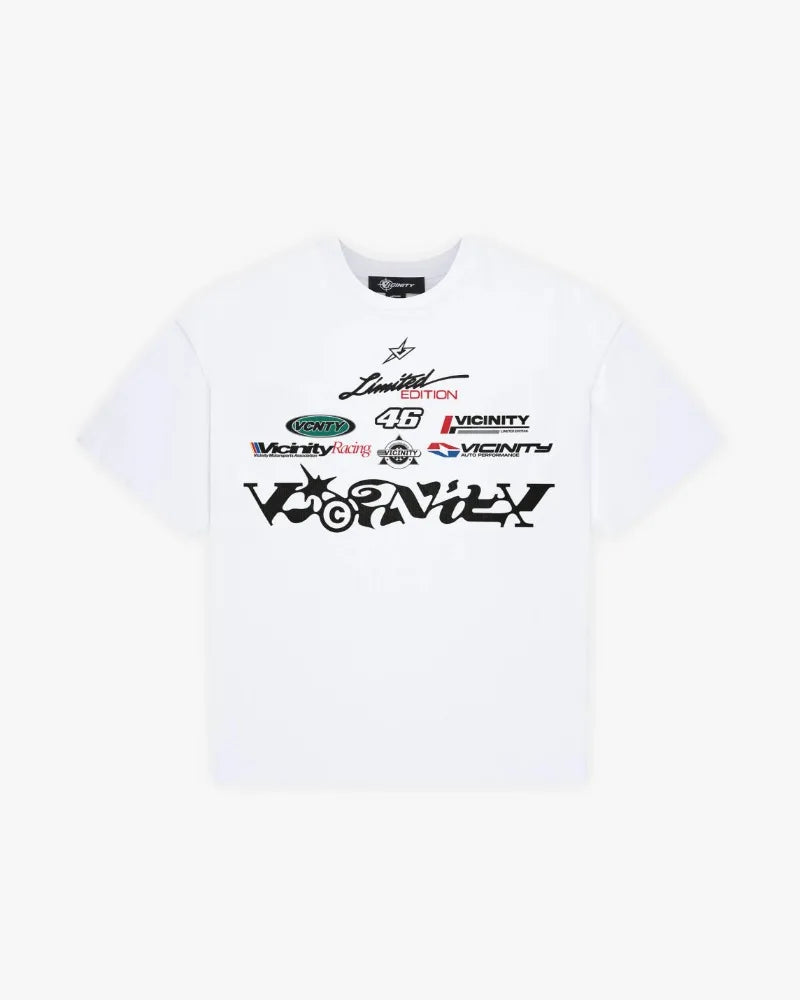Trapwear Graphic tee – European And American New Racing Letter Printed Oversized Sh