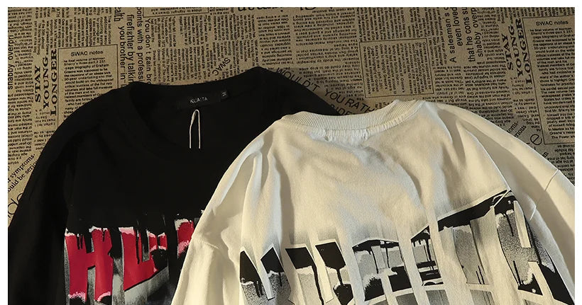 Y2k Aesthetic piece – American Retro High Street Pure Cotton Short Sleeved T Shirt