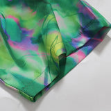 Men Shirts Summer Thin Half Sleeve Shirt Green Colorful Fantasy Top Casual Loose Fashion Clothing Beach Versatile Tops Unisex