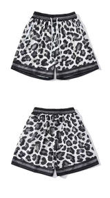 new leopard shorts mens basketball shorts quick drying sports short pants summer mesh breathable sweatpants high street shorts relaxed fit joggers
