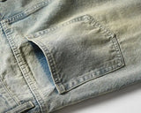 retro washed skinny jeans men pant destroyed ripped holes slim biker zipper jeans trousers fashion streetwear hip hop joggers unique joggers style 5238