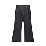 men japanese streetwear fashion vintage hip hop punk gothic cleanfit black coated flare pant man trousers unique default style 1377