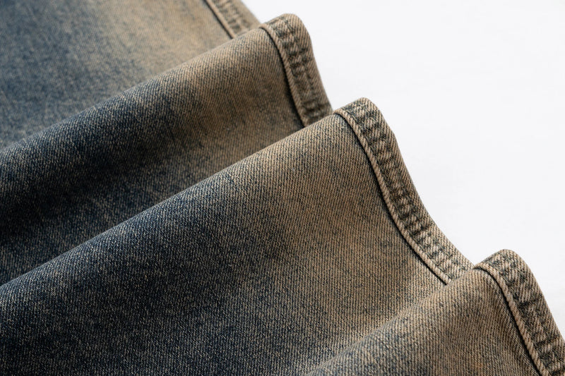 mens high street loose denim jeans casual straight retro washed jeans hip hop streetwear casual wide legs joggers baggy jeans unique joggers style 2879