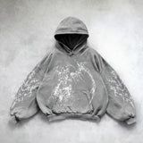 Oversized Sweatshirt Shining Angel Hoodies Women Goth New Couples Goth
