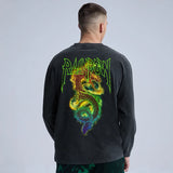 Sadcore Streetwear – Rainbowtouches Washed Long T Shirt Unisex Vintage Fashion Dr – Edgy Streetwear for All Genders