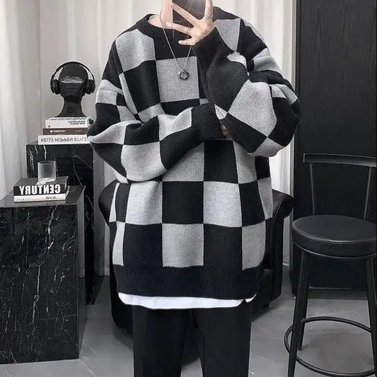 oversized flame jumper, 2025 fashion trend, fire knit jumper in oversized streetwear fashion