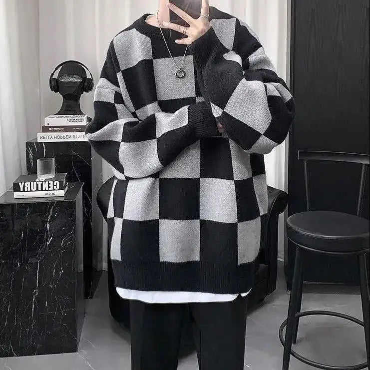 oversized flame jumper, 2025 fashion trend, fire knit jumper in oversized streetwear fashion