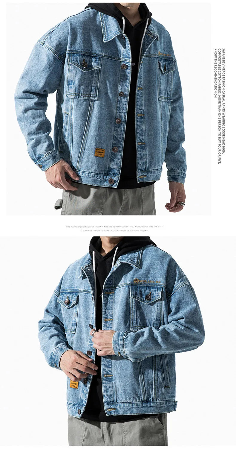 Retro Baseball Jacket for Men Cold Weather Jacket