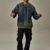 layered flame street knit, photo-ready knit, trendy urban fashion top for men, layered streetwear look