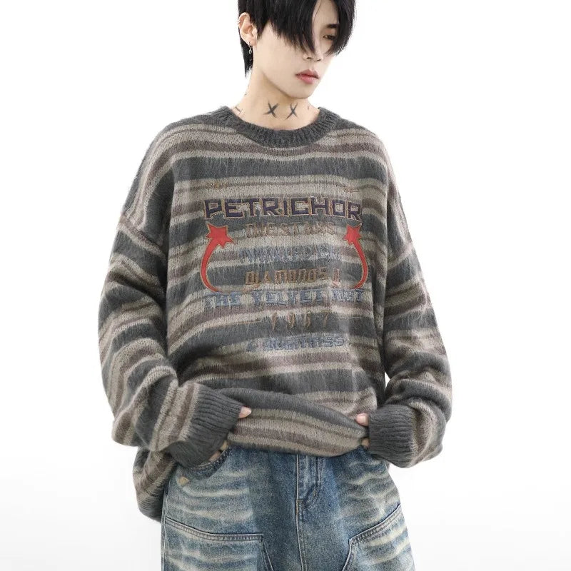 retro flame hoodie, high-street style, oversized streetwear hoodie for men, urban techwear fashion