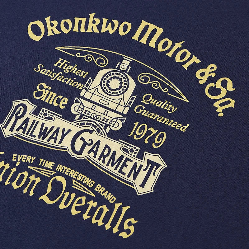 Y2k Oversized shirt – Summer Mens Short Sleeved Retro New 200G Locomotive Letter P