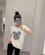 Gothic Aesthetic print tee – New Luxury Sweet Girl Giraffe Diamonds Crystals T Shirts Kor