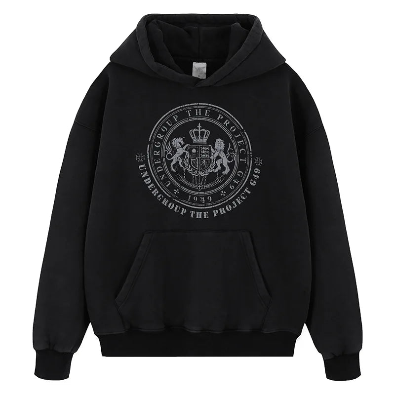Urban hacker hoodie with dystopian neon elements