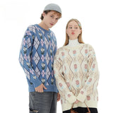 grunge knit sweater with heavyweight fabric, layered urban look for cold weather, street fashion menswear trend for seasonal 