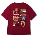 Gothic Vintage anime – Trendy Style Skateboard Boy Graphic Printed T Shirt For Men