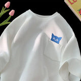 Y2k Anime panel – Korean High End Waffle Short Sleeved T Shirt For Men With Qu