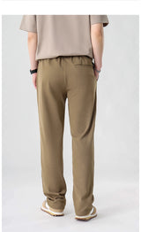 mens pants casual elastic waist drawstring straight trousers streetwear new fashion traf homme pants unique default style 3287