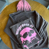 y2k long sleeved pullover hoodie sweatshirt jacket personalized printed pattern streetwear school outfit hip-hop punk