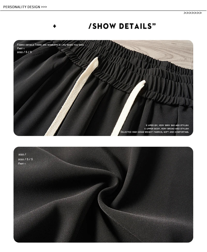 2024 new y2k straight gym pants mens korean fashion sportswear drawstring wide leg sweatpants casual baggy vintage trousers unique joggers style 3356