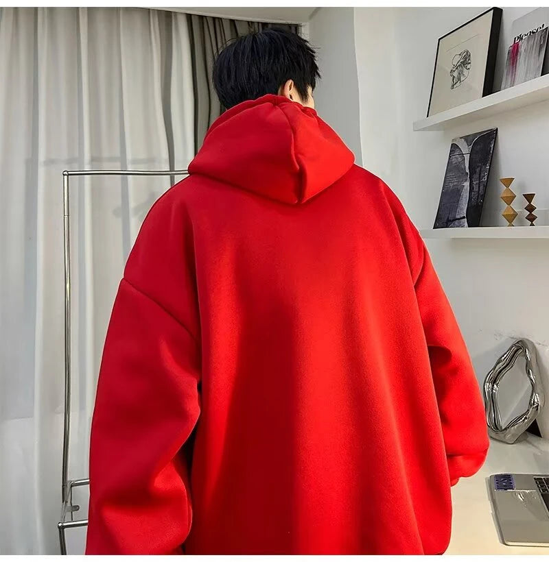 2024 New China Dragon Graphic Hoodies Men Hip Hop Streetwear Hoodie