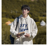 New Goth Oversized Pullover Hoodies For Men Letter Print Hooded Sweatshirts Hip Hop Aesthetic Harajuku Y2K Streetwear Hoodie