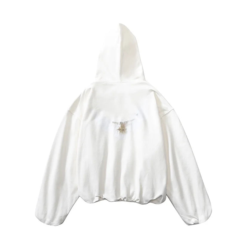 skatercore oversized shirt featuring high quality double layer pigeon kanye high street retro oversized mens and womens hoodie