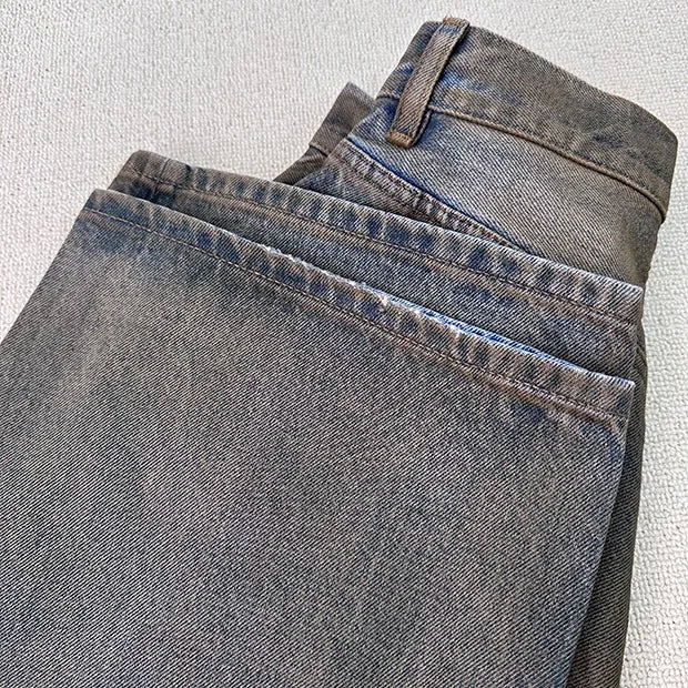 Yellow clay batik coated jeans
