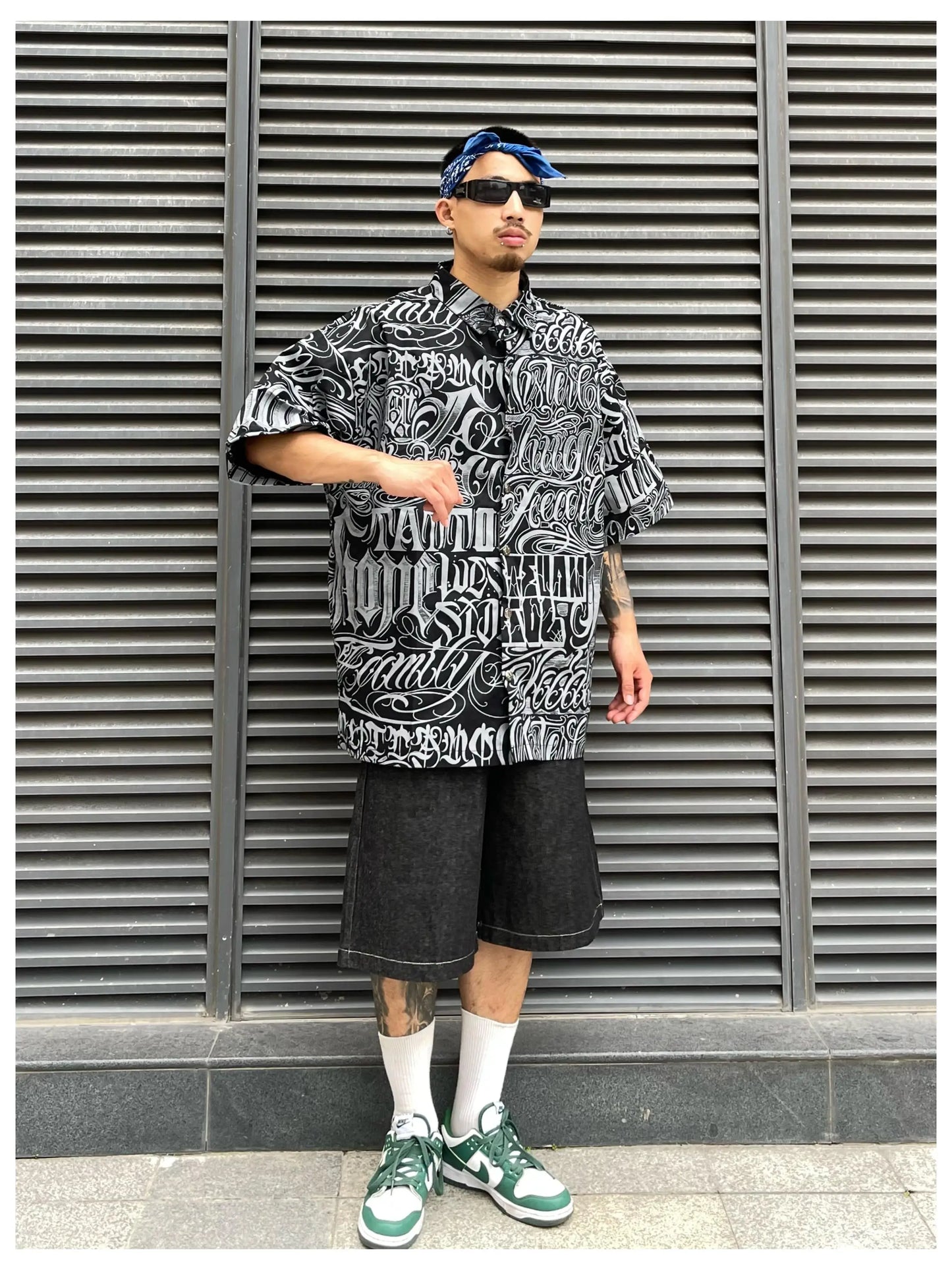 Hip Hop Shirt Streetwear Mens Hawaiian Shirts Harajuku Letters Printed New Summer Casual Beach Short Sleeve Loose Tops Shirts