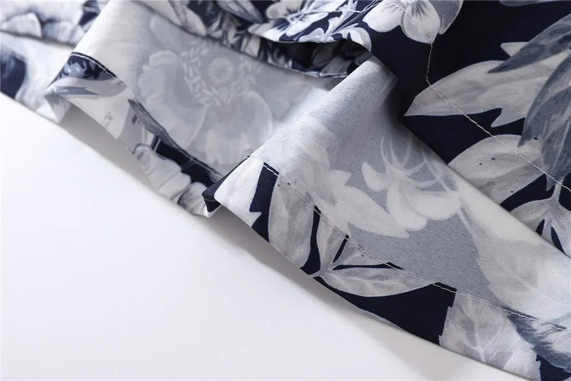 Dark Icon Skeleton Floral Men's Shirt Summer Vintage Shirts for Men Male Top
