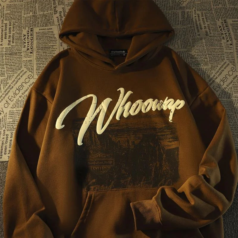 Autumn Goth Graphic Printing Hoody Man Streetwear Hip Hop Clothes Casu