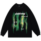 "Green Smoke" Unisex Men Women Streetwear Graphic Sweatshirt Daulet Apparel