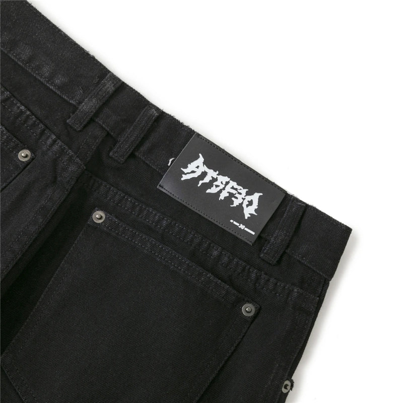 mens black baggy jeans dragon embroidered straight jeans streetwear hip hop loose trousers male luxury designer denim pants 1 unique jeans style 1808