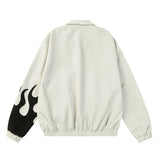 High fashion oversized zip-up quilted graffiti hooded