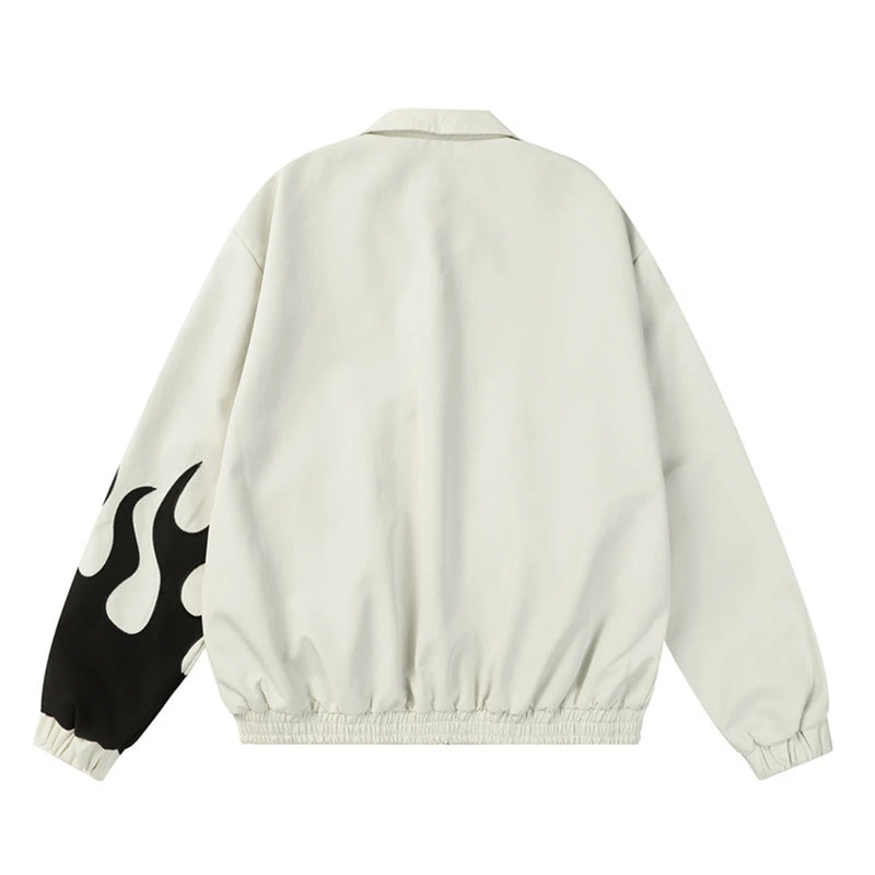 High fashion oversized zip-up quilted graffiti hooded