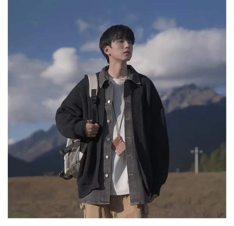 grunge street bomber, modern fit for men, oversized fit