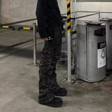 high street hand brushed glue sparkling baggy flare jeans for men y2k pantalones hombre leather pants oversized denim trousers unique jeans style 5952
