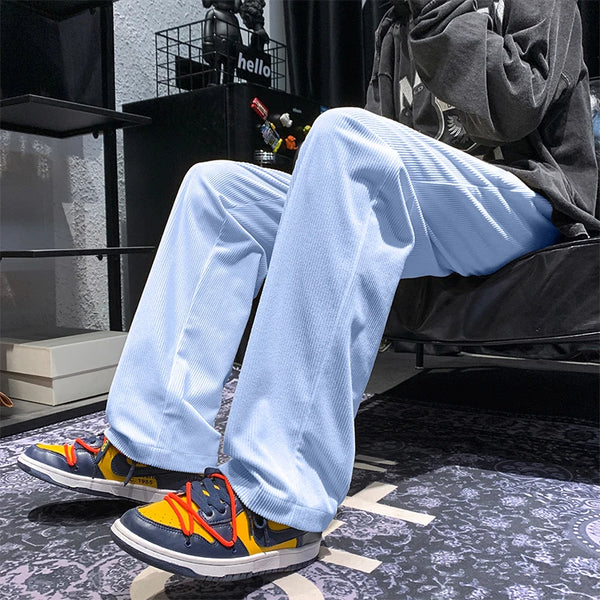 autumn corduroy pants men retro casual pants men streetwear hip hop loose straight pants mens vintage trousers large size relaxed fit trousers