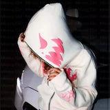 Women Men Zip Up Punk Jackets Halloween Long Sleeve Y2K Hoodies Goth H
