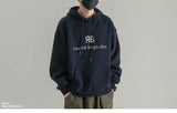 Fashionable Korean Personalized Hooded Sweatshirt Men's Letter Autumn and Winter Tops Japanese Casual Loose Pullover Jacket Tops
