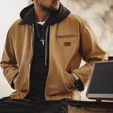 leather panel jacket, streetwear for men, men's streetwear fashion, oversized urban jacket, high quality cold-weather coat