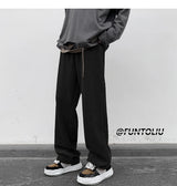 spring brown black corduroy pants men fashion retro casual pants men streetwear loose hip hop straight pants mens trousers m 2xl unique default style 3764