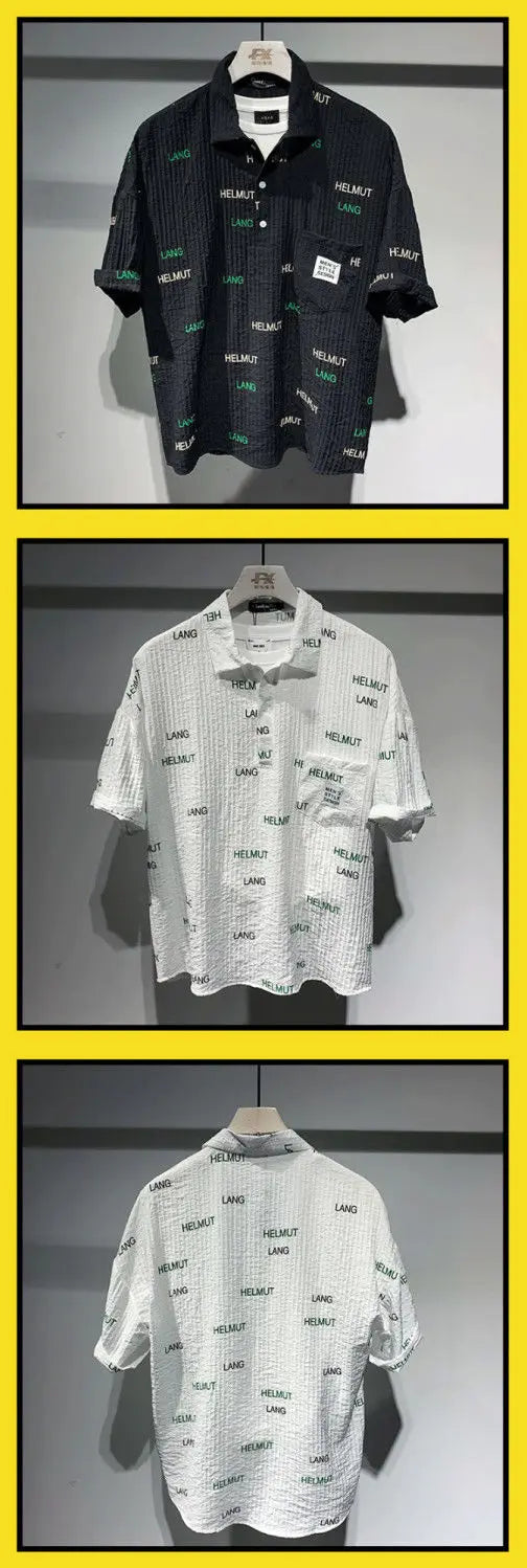 Y2k Aesthetic piece – Summer Short Sleeved T Shirt New Short Sleeved Shirt Mens Fa