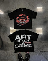 Sadcore Oversized shirt – European And American New Street Clothing Letter Portrait Pr