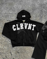 2024 Trendy Brand Fashion Letter Embroidered Oversized Hoodie Men Y2K