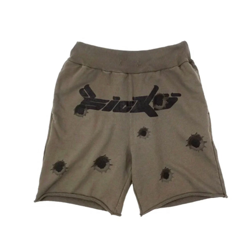 New 2023 Novelty Born From Pain SICKO BULLETPROOF SWEATSHORT Skateboard Street Cotton Casual Shorts Kanye Hip-hop Parkour #414