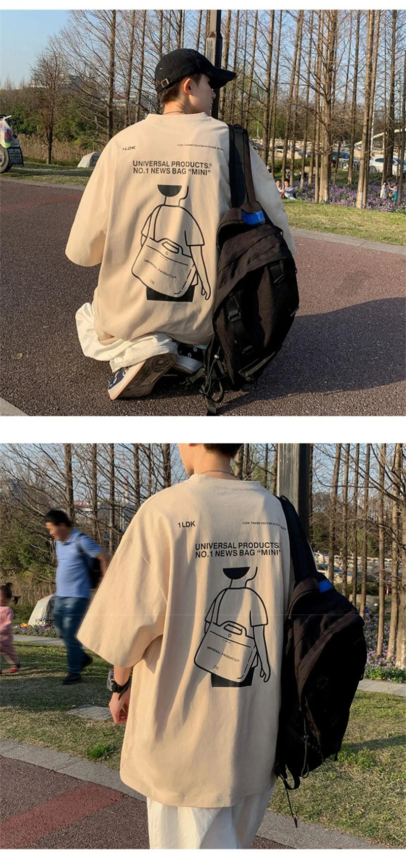 Harajuku Tribal flames – Japanese Streetwear T Shirt Mens Summer Oversized Graphic