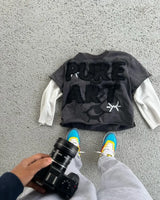 Cyberpunk Graphic tee – High Street Trendy Brand Fashion Letter Embroidery Splicing