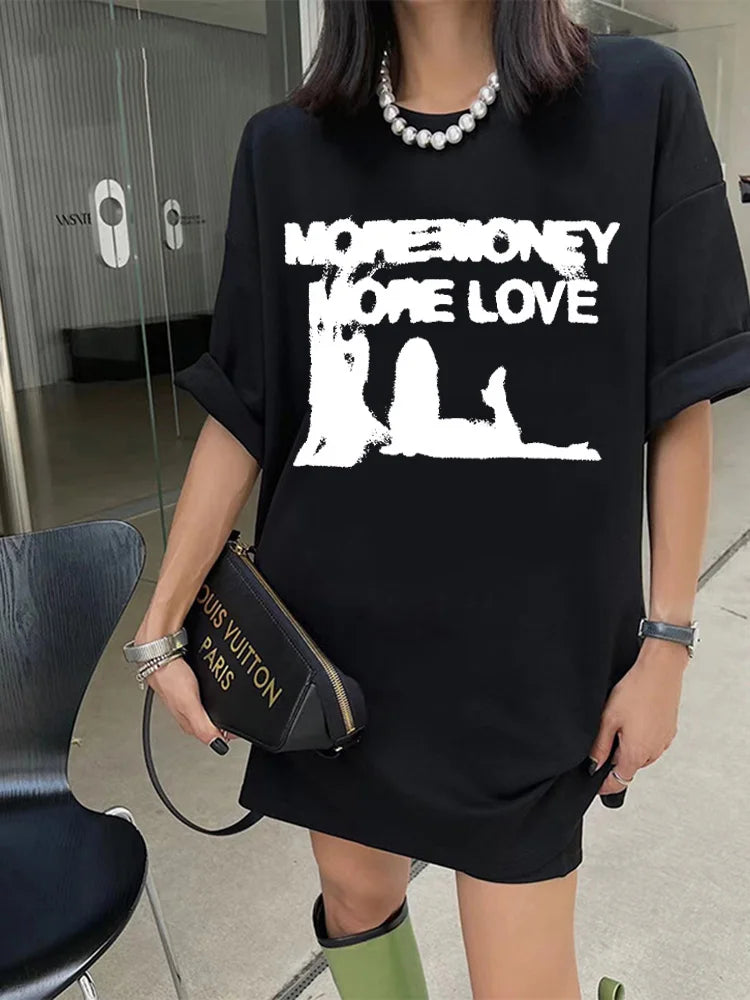 streetwear tee with floating manga heads and flame graffiti