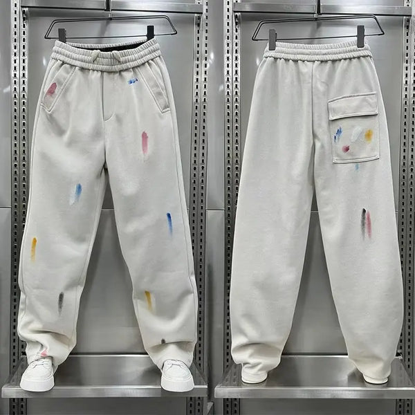 american graffiti printed baggy straight pants y2k streetwear wide leg sweatpants korean new hip hop fashion trousers for men streetwear sweatpants